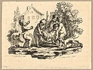 A Wounded Child by Gravelot, French, 1699 - 1773, active in England