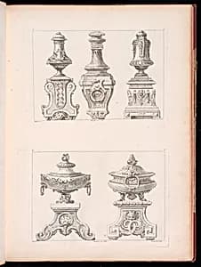 Andiron Designs by Gilles-Marie Oppenord, French, 1672–1742