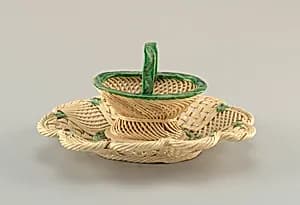 Basket and tray by Unknown