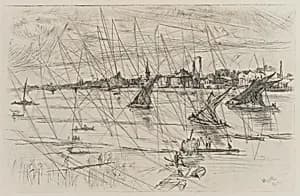 Battersea Reach by James McNeill Whistler (1834-1903)