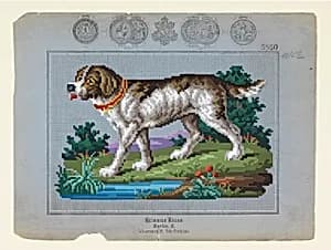 Berlin Wool Work: Hunting Dog by Heinrich Kuehn, Berlin