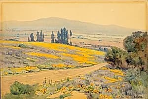 California Spring Landscape by Elmer Wachtel