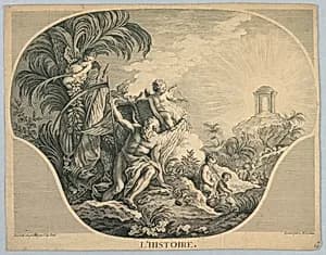 Cartouche, "L'Historie" by Jacques de Lajoüe, French, 1687–1761
