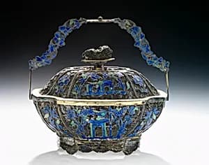 Chinese Filigree Basket by Unidentified