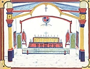 Church Interior by Lawrence W. Ladd, active 1865-1895