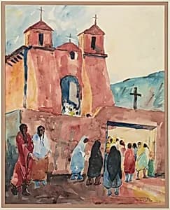 Church, Rancho de Taos by Selden Connor Gile