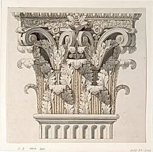 Corinthian Capital by Giocondo Albertolli, (Italian