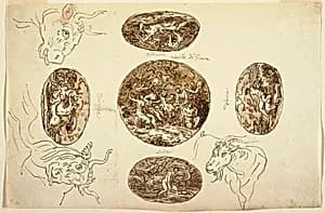 Deeds of Jupiter, for a Ceiling by Felice Giani, Italian, 1758–1823
