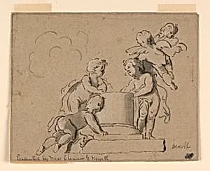 Design for a Painting, Five Putti