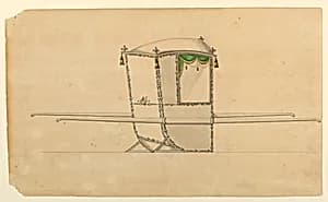 Design for a sedan chair by Unknown