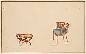 Design for Armchair and Stool