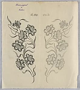 Designs for embroidery by Unknown