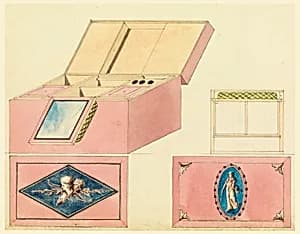 Designs for Two Toilet Boxes by Unknown