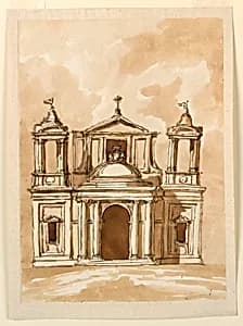 Elevation of a Church by Giuseppe Barberi, Italian, 1746–1809