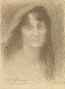 Female Head by Ernest Joseph Laurent, French