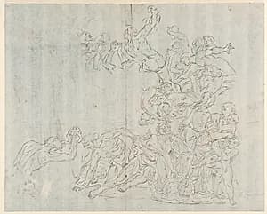 Figures Attacked by Serpents