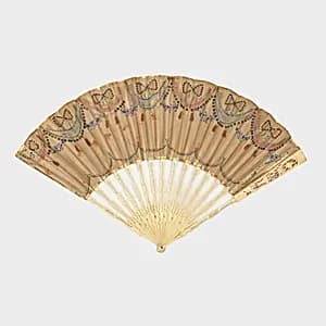 Folding fan and case by Unknown