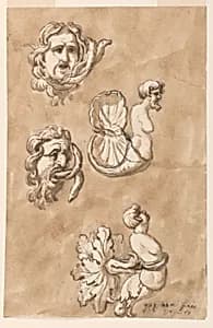 Four doorknobs by Giuseppe Barberi, Italian, 1746–1809