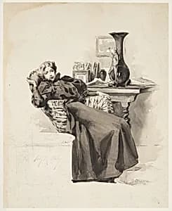 Girl in a Wicker Chair