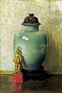 Green Chinese Jar by Ruth Payne Burgess