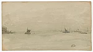 Grey and Silver–Liverpool by James McNeill Whistler (1834-1903)