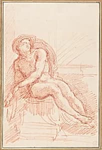 Ignudo from Sistine Chapel ceiling by Jean-Robert Ango, French, active in Rome 1759 –1770, d. 1773