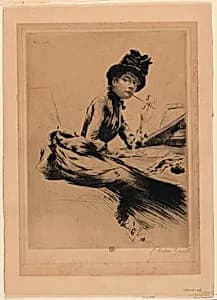 Jeune Fille Écrivant