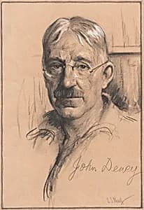 John Dewey by Samuel Johnson Woolf, 12 Feb 1880 - 3 Dec 1948