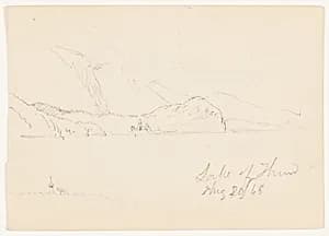 Lake Thun, Switzerland by Frederic Edwin Church, American, 1826–1900
