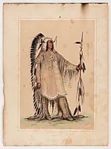 Mah-to-toh-pa, the Mandan Chief by George Catlin