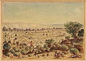 Men Hunting Rabbits by Unidentified (American)