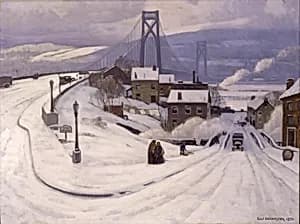 Mid-Hudson Bridge--Winter by Cecil Chichester