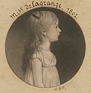 Miss de la Grange by Charles Balthazar Julien Févret de Saint-Mémin, 12 Mar 1770 - 23 Jun 1852