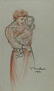 Mother and Child by Fernand Maillaud, French
