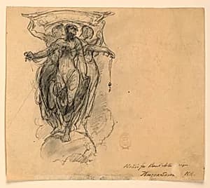 Motif for Bank Note Design by Walter Shirlaw, American, b. Scotland, 1838–1909