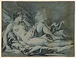 Nude Woman Sleeping by Gilles Demarteau, Flemish, 1722 – 1776