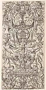 Ornament Panel with Bird Cage
