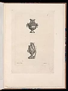Ornamental Vase Designs by Théodore Bertren, active in France, 18th century