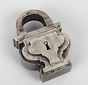 Padlock and key by Unknown