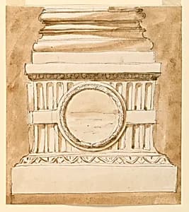 Pedestal of a column by Giuseppe Barberi, Italian, 1746–1809
