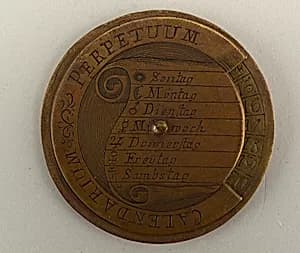 Perpetual calendar by Unknown