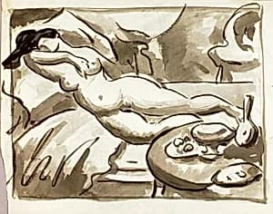 Reclining Female Nude by Carl Newman