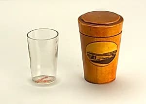 Shot glass container and cover by Unknown