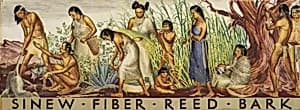 Sinew, Fiber, Reed, Bark (mural study) by Unidentified (American)
