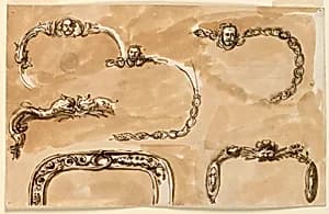 Six Metal Frames for Purses by Giuseppe Barberi, Italian, 1746–1809