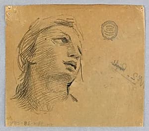 Sketch of a Woman's Head by Francis Augustus Lathrop, (American, 1849–1909)