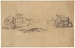 Sketches of a Building and a Ruin