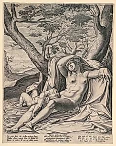 Sleeping Venus and Cupid