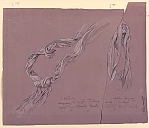 Studies of Drapery of "Fortune"