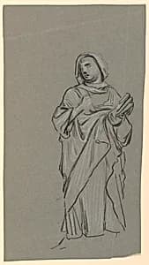 study of a costumed figure